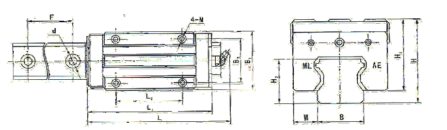 Рельсовые направляющие CIE серии MLAE